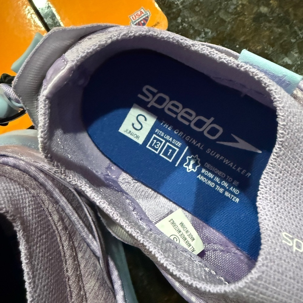 Speedo Water Shoes girl 13 1 purple NWT - Picture 6 of 6